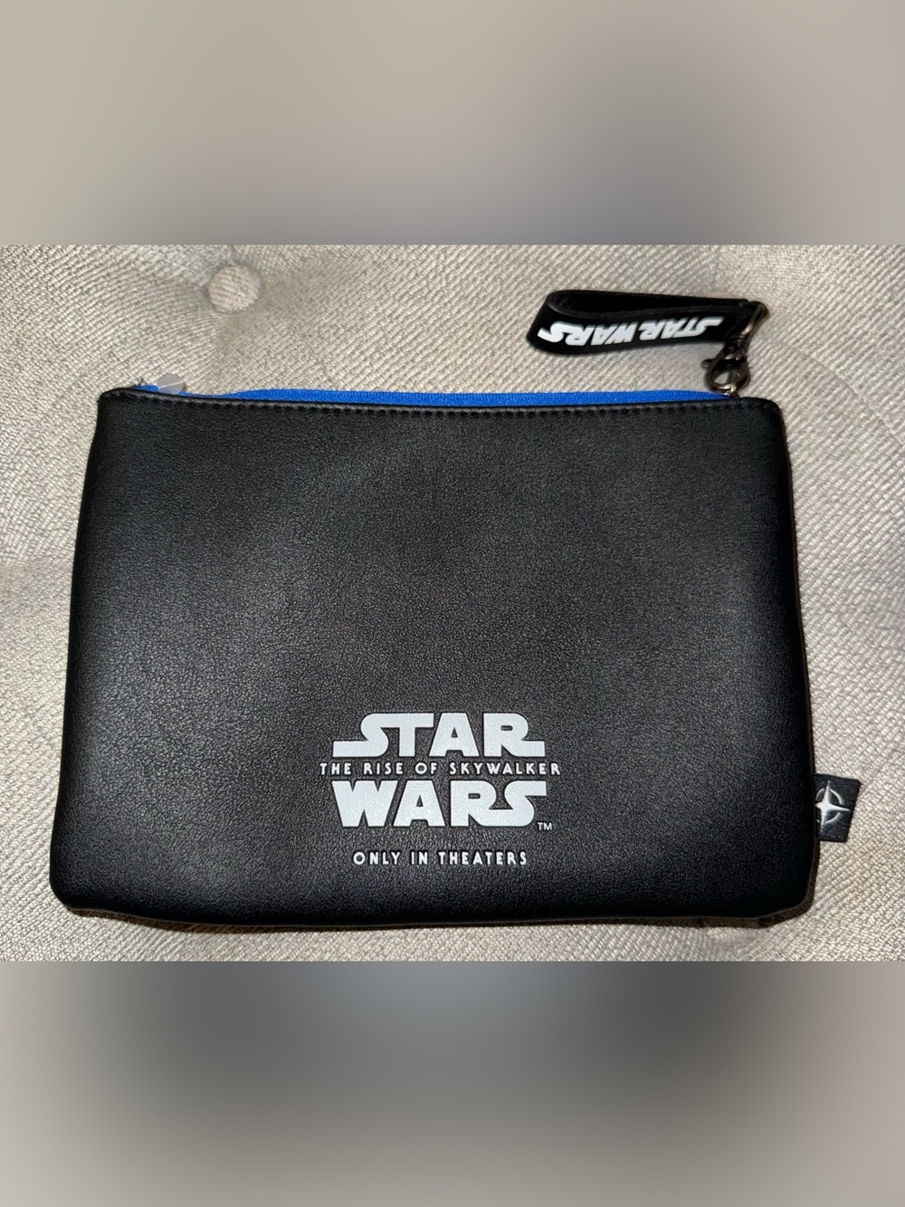 Star Wars Black Pouch with Blue Zip Accent